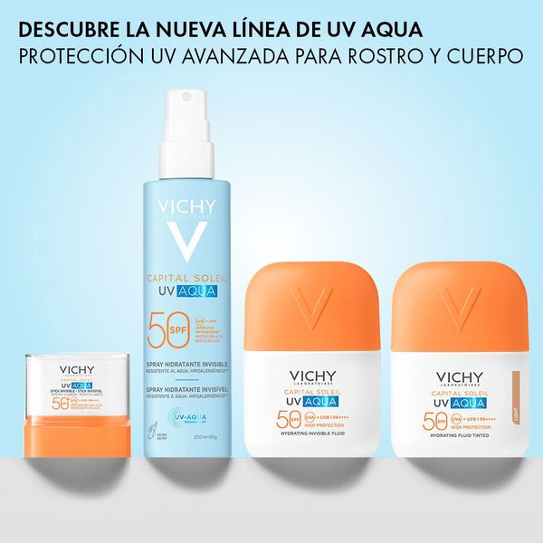 CAPITAL SOLEIL UV AQUA FLUIDO HIDRATANTE PROTECTOR SOLAR CON COLOR MEDIO
